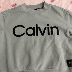 Calvin Klein teal crewneck sweatshirt